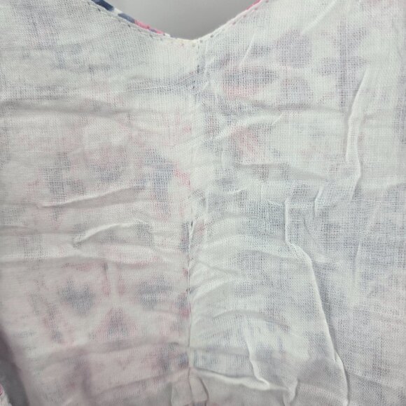 Caroline Constas White Diamond Floral Bohemian Tired Maxi Dress Small FLAW - Picture 8 of 16